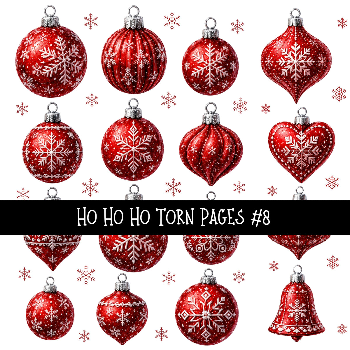 Ho Ho Ho Torn Pages UV DTF Decal sheets 11 Designs available