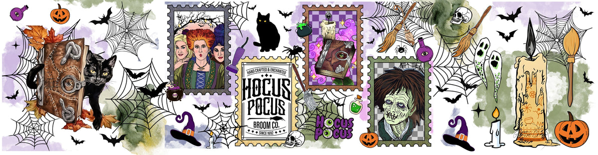Hocus Pocus UV DTF Bucket and jar wraps