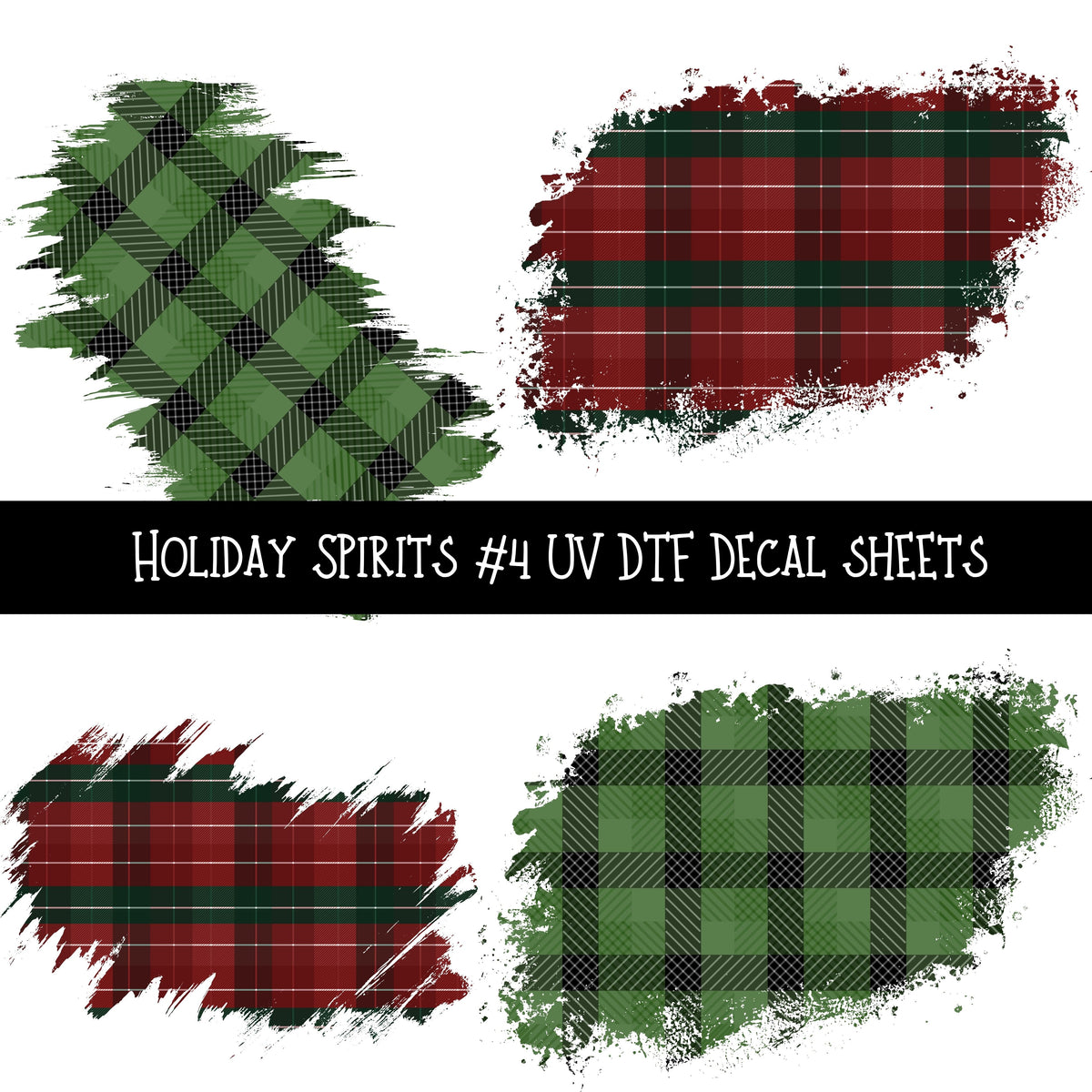 Holiday Spirits UV DTF Decal sheets 5 designs available