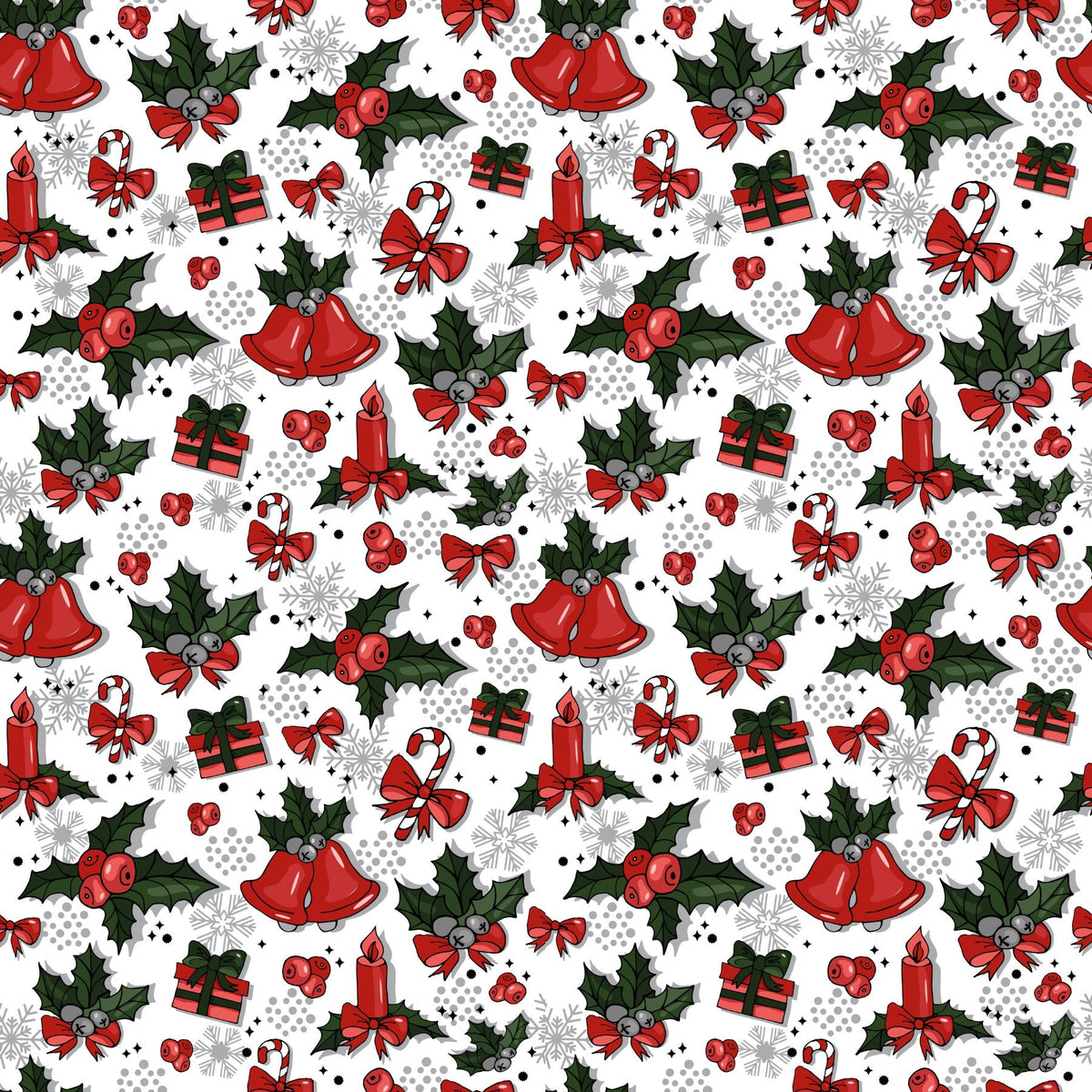 Holly Bells - Adhesive Vinyl