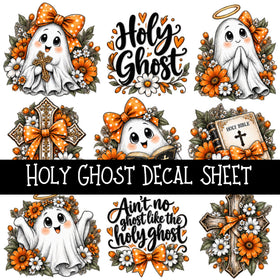 Holy Ghost UV DTF Decal sheet