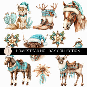 Homestead Holiday Collection UV DTF Decal Sheets- 6 Designs