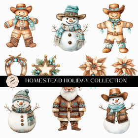 Homestead Holiday Collection UV DTF Decal Sheets- 6 Designs