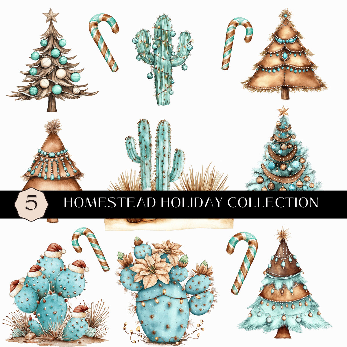 Homestead Holiday Collection UV DTF Decal Sheets- 6 Designs