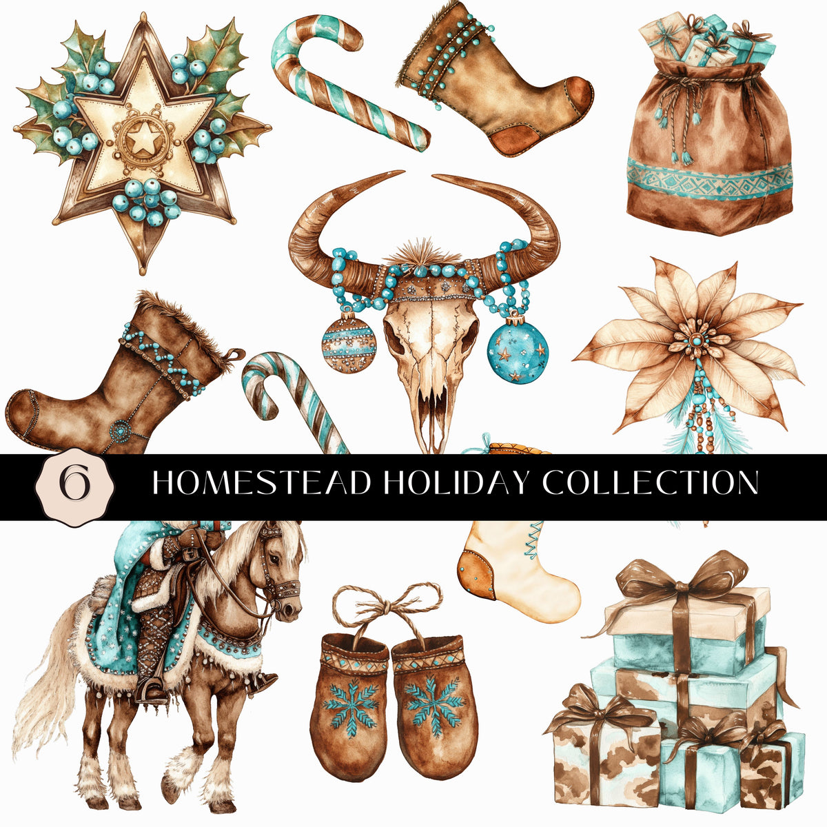 Homestead Holiday Collection UV DTF Decal Sheets- 6 Designs