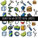 Honey-Do UV DTF Decal sheets 9 Designs available