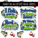 Honey-Do UV DTF Decal sheets 9 Designs available