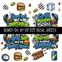 Honey-Do UV DTF Decal sheets 9 Designs available