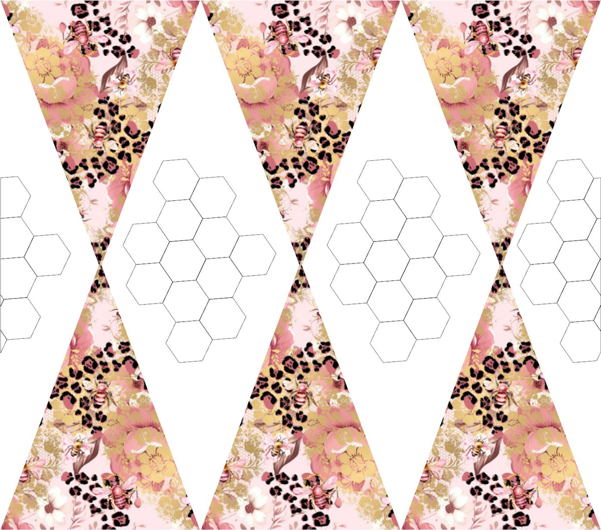 Honeycomb Diamond 20oz Straight Template SVG