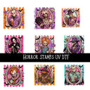 Horror Stamps UV DTF Decal sheets