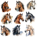 Horses Decal sheet UV DTF Decal sheet