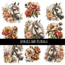 Horses and Florals UV Decal sheet