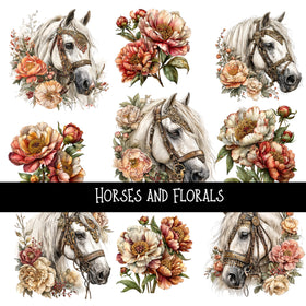 Horses and Florals UV Decal sheet