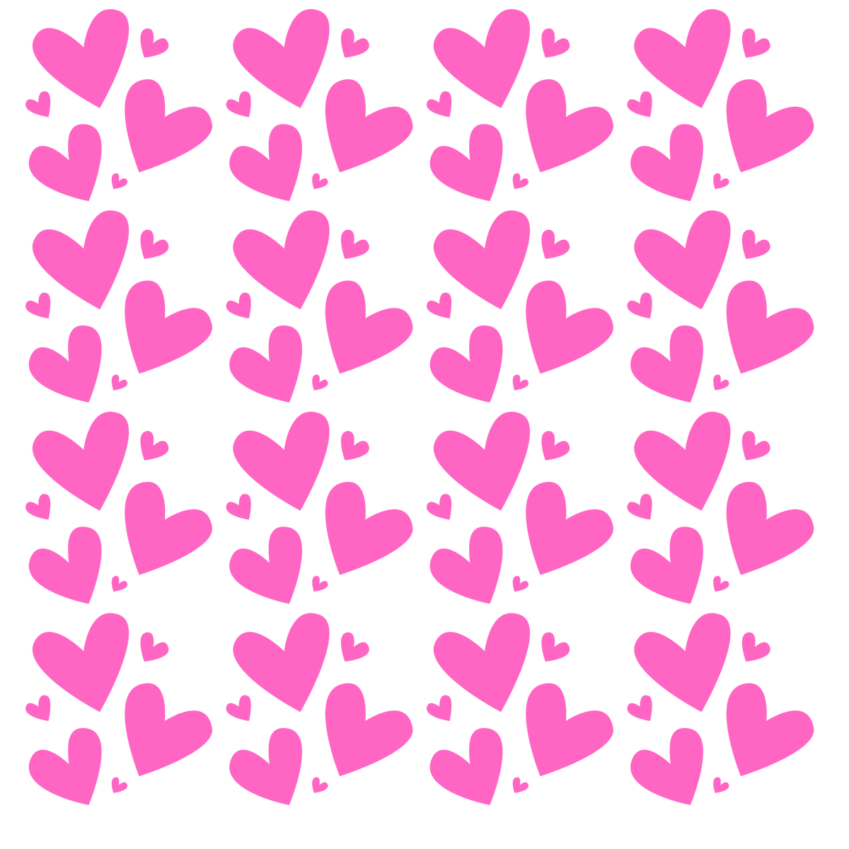 Hearts in multiple sizes UV DTF Decal sheets- multiple color options