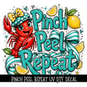 Pinch Peel Repeat UV DTF Decal