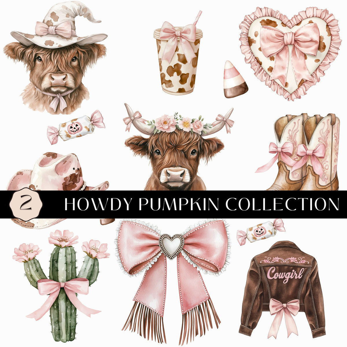 Howdy Pumpkin Collection UV DTF Decal Sheets- 5 Designs