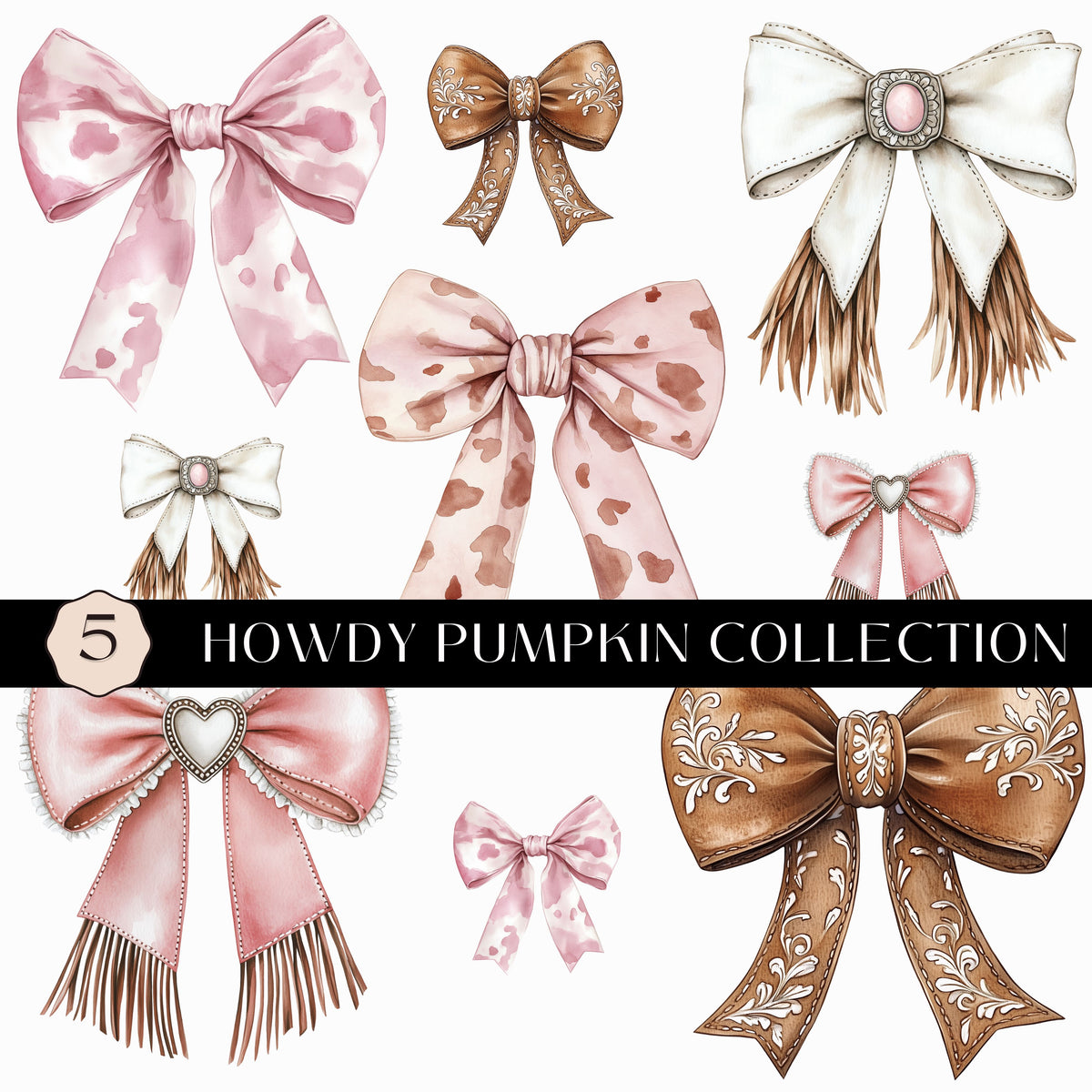 Howdy Pumpkin Collection UV DTF Decal Sheets- 5 Designs