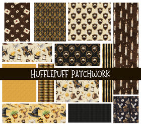 Hufflepuff Doodle Patchwork Set