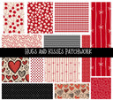 Hugs and Kisses Doodle Patchwork Set