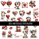 Hugs and Kisses Doodle Patchwork Set