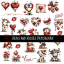 Hugs and Kisses Doodle Patchwork Set