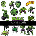 Hulk UV DTF Decal sheet