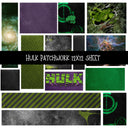 Hulk Patchwork precut vinyl sheet available in 12x12 or 6x6 sizes