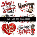 I Love Lucy UV DTF Decal sheets 13 Designs available
