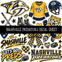 Nashville Predators UV DTF Decal sheet