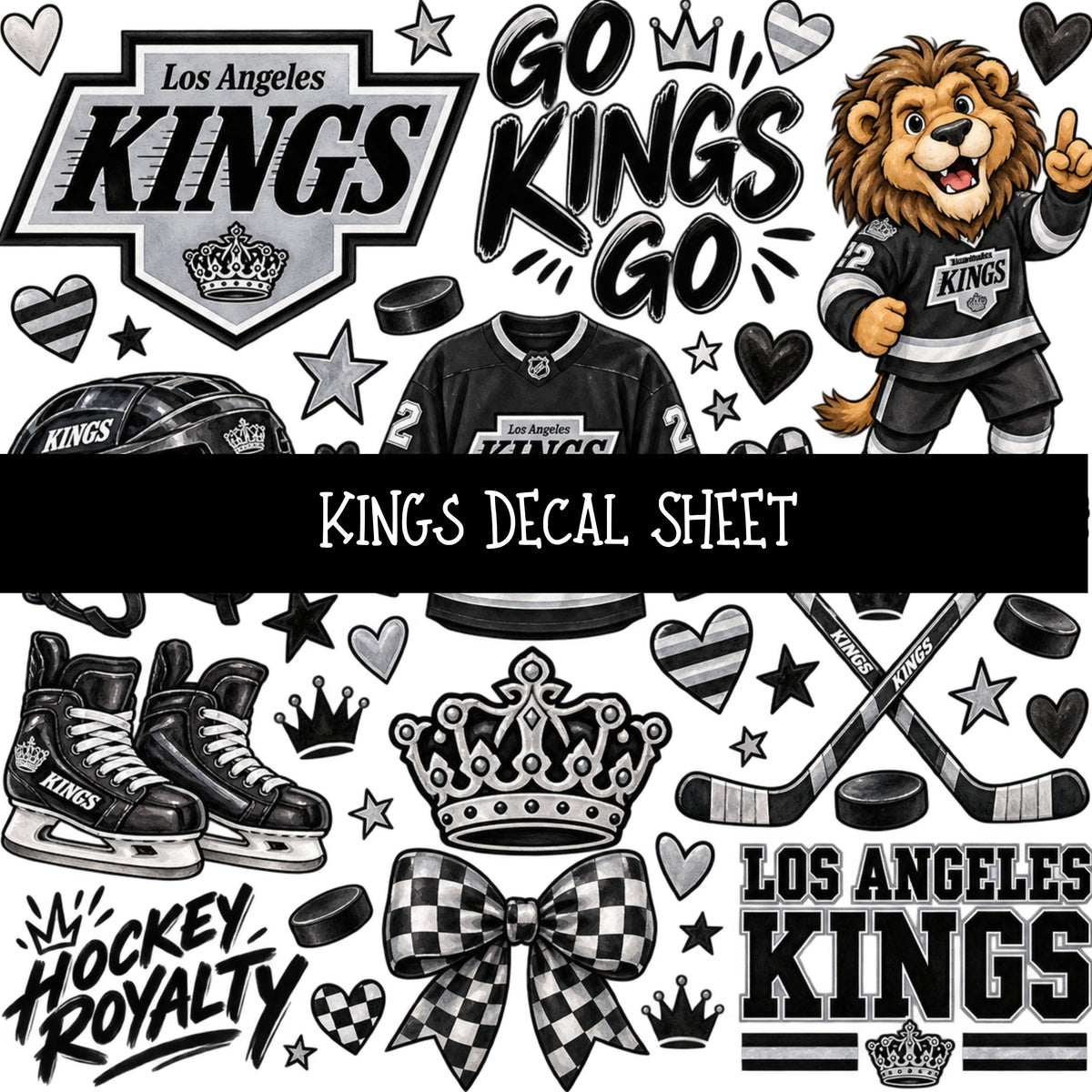 Kings UV DTF Decal sheet