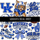 Wildcats UV DTF Decal sheet