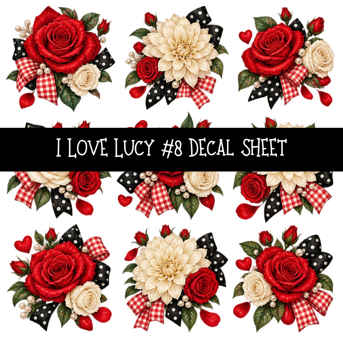 I Love Lucy UV DTF Decal sheets 13 Designs available