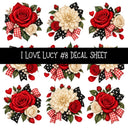 I Love Lucy UV DTF Decal sheets 13 Designs available