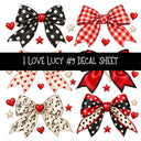 I Love Lucy UV DTF Decal sheets 13 Designs available