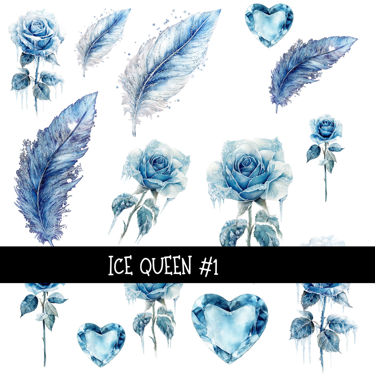Ice Queen Collection 4 UV Decal sheets to choose from