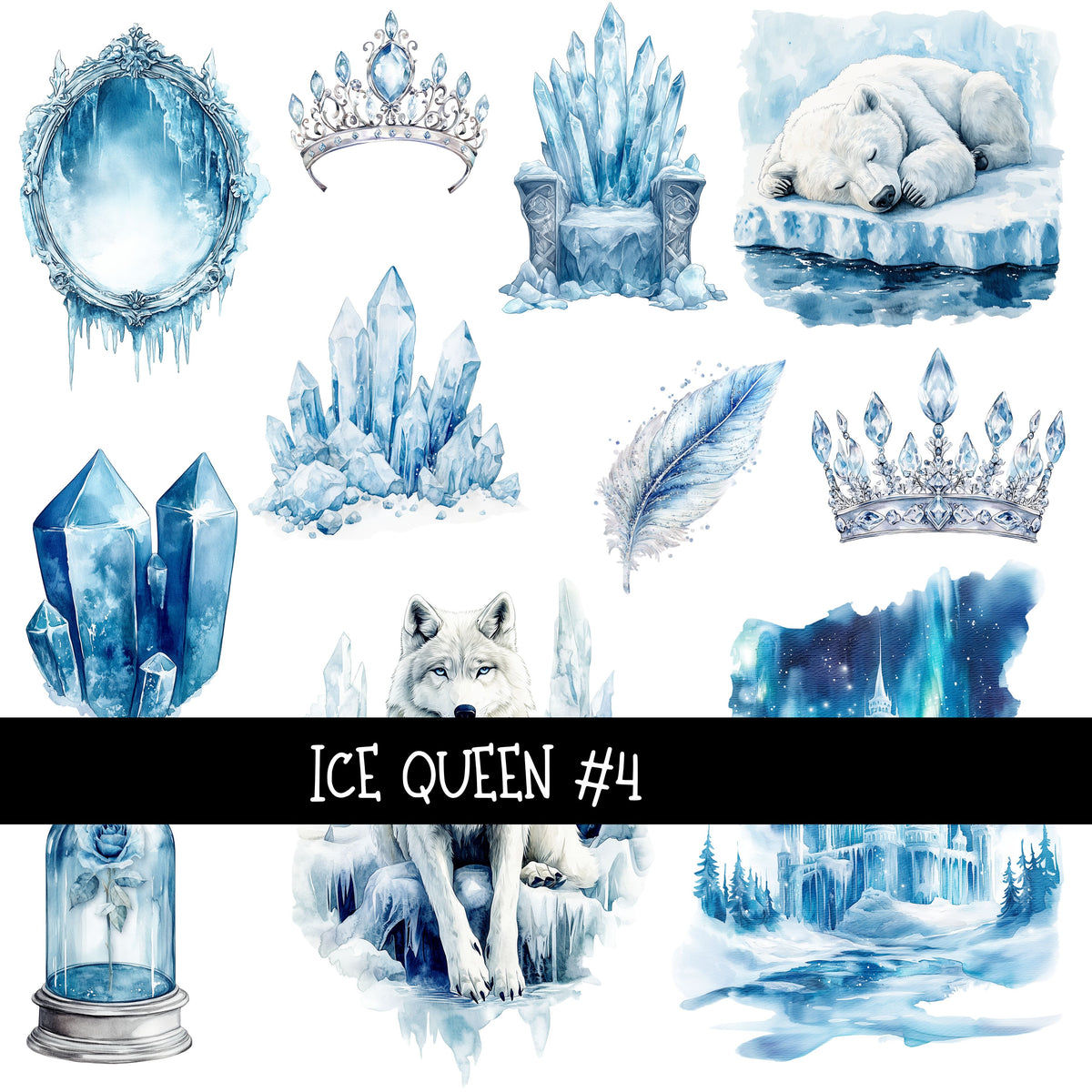 Ice Queen Collection 4 UV Decal sheets to choose from