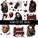 Icons UV DTF Decal sheets