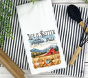 Life is better at the pumpkin patch DTF towel Transfer