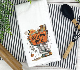 Skeleton Motel DTF towel Transfer