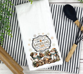 Frosty's Snowflake Cafe DTF Transfers for pillows and towels