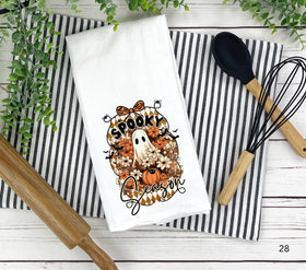 Spooky Season fall ghost DTF towel Transfer