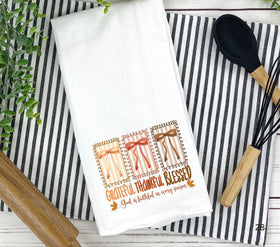 Grateful, Thankful and Blessed DTF towel Transfer
