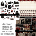 Ghost Face Doodle Patchwork Set