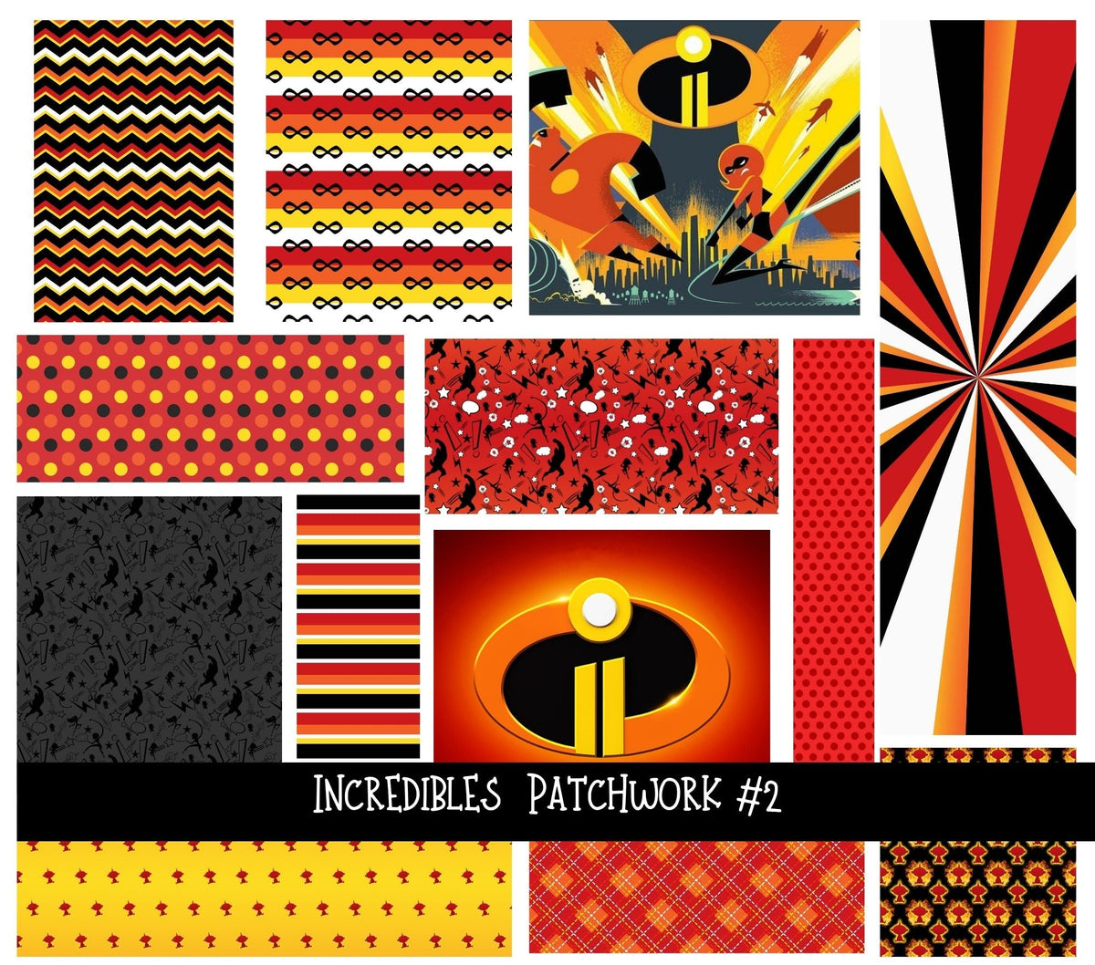 Incredibles Doodle Patchwork Set (2 variations)