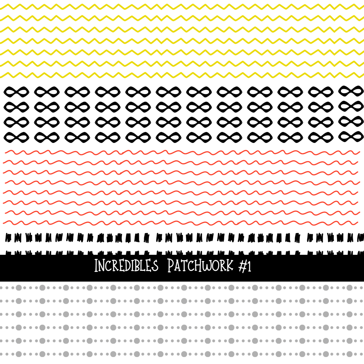Incredibles Doodle Patchwork Set (2 variations)
