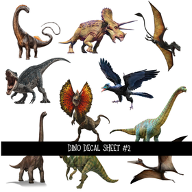Dino - Uvdtf Decal Sheets ( 4 options)