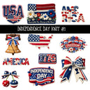 Independence Day knit  UV DTF Decal sheets 3 Design Options