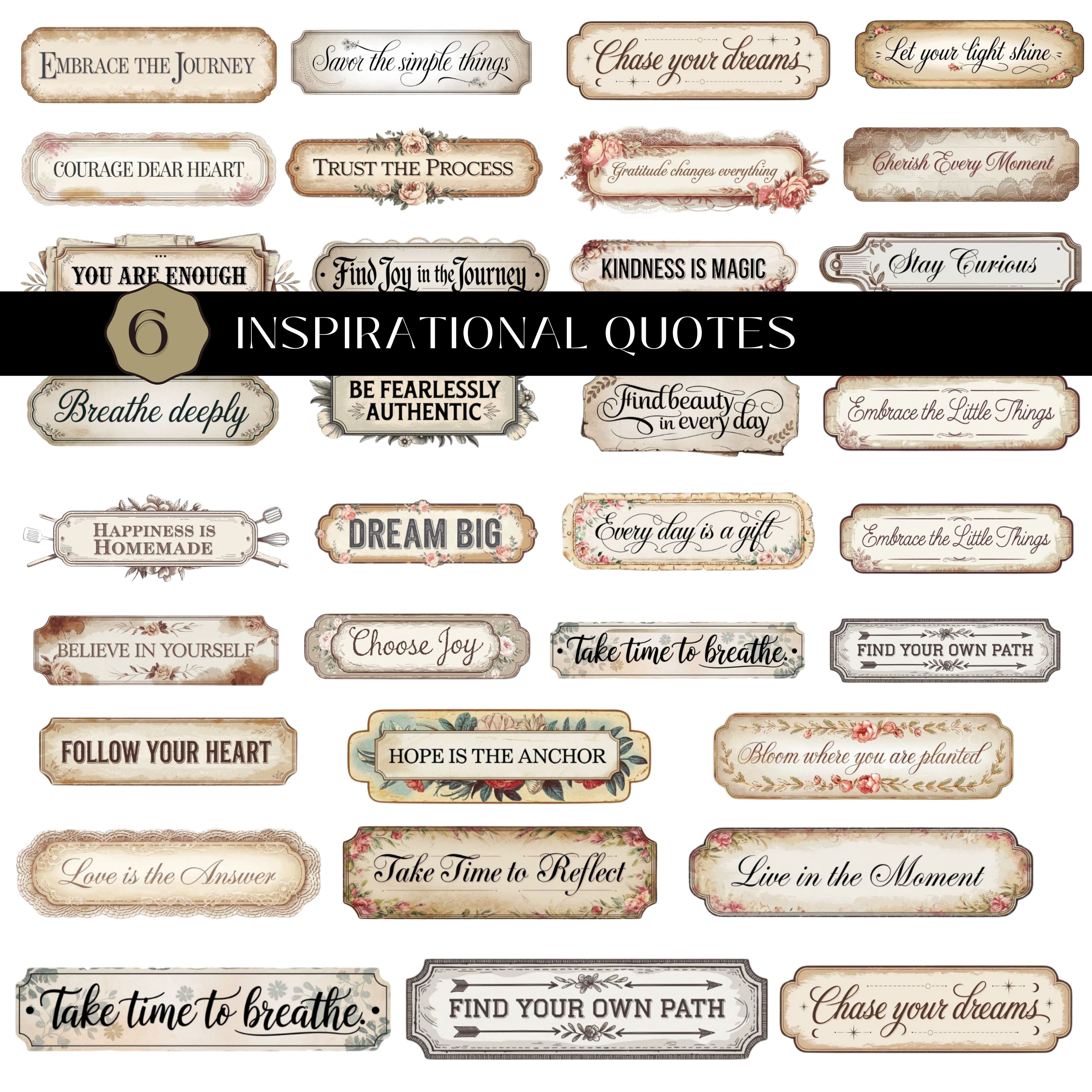 Inspirational Quotes #6 UV DTF Decal Sheet – Kraft Craze