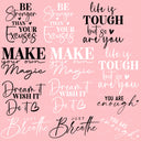 Inspirational Quotes UV DTF Decal Sheets 4 Sheet designs to choose from