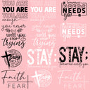 Inspirational Quotes UV DTF Decal Sheets 4 Sheet designs to choose from